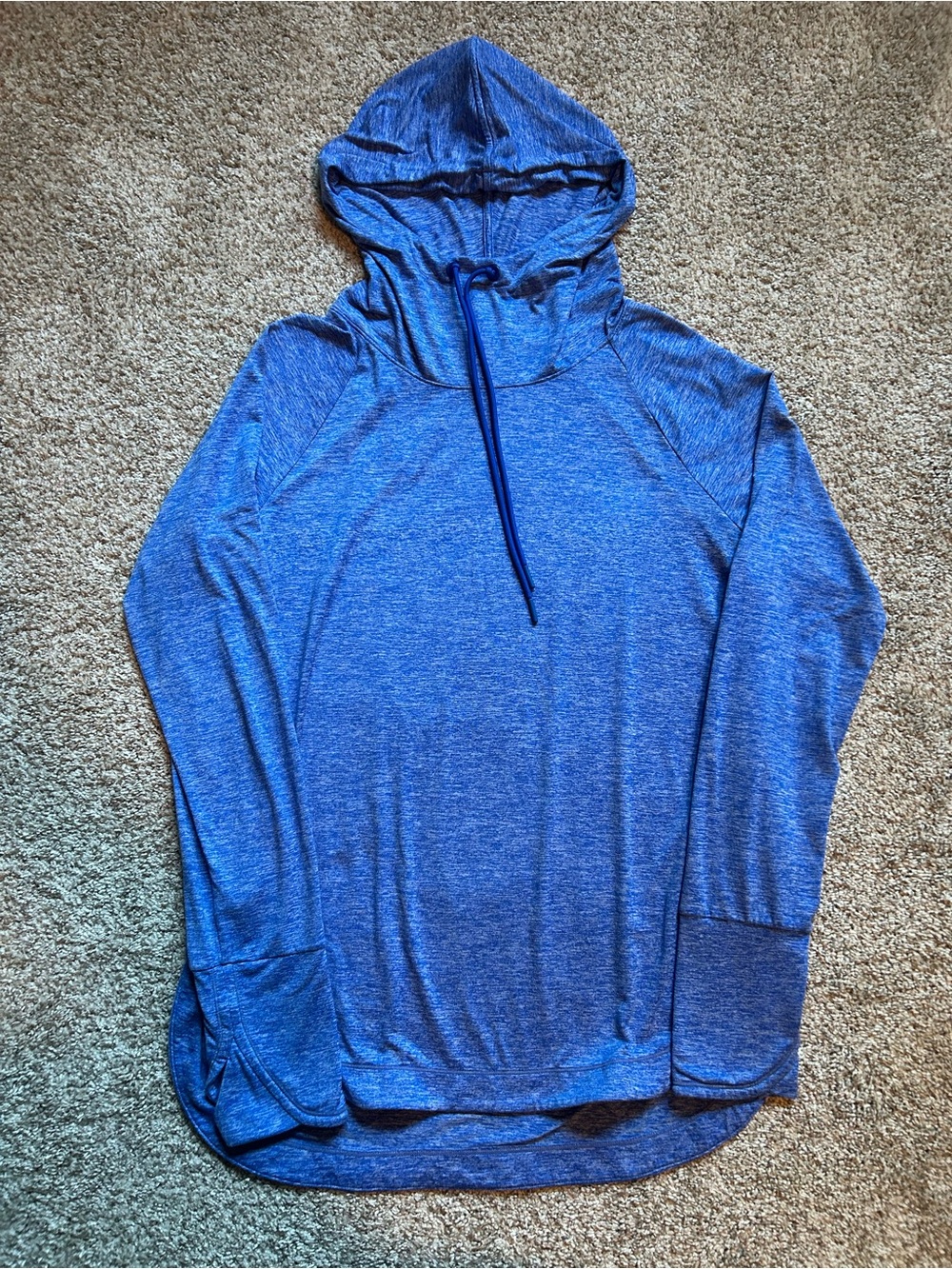 Athleta - Women’s - Blue Hooded Pullover With Thumb Holes - Size Large